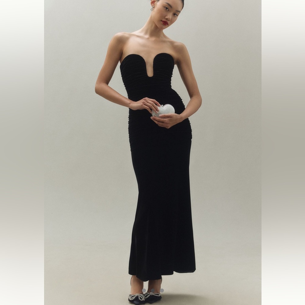 Bardot Elvira deep U plunge Velvet dress